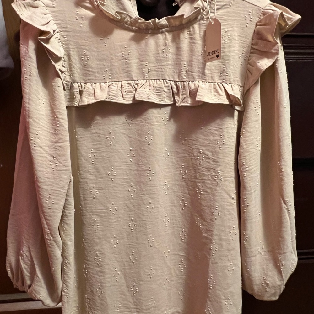 Jodifl beige peasant top